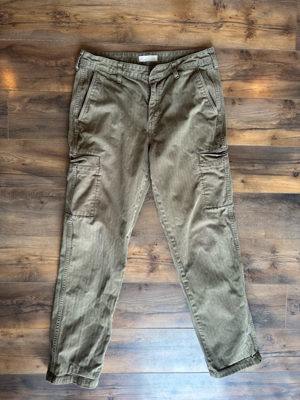 Everlane Cargo Pants Olive Green Organic Cotton Utility Casual 32